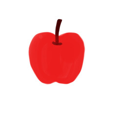 red apple isolated on white