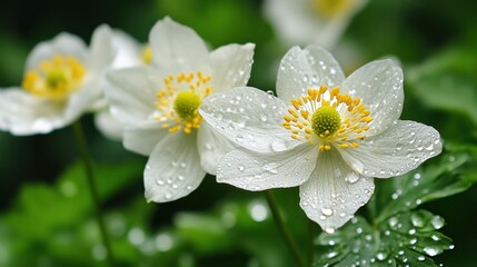 Obraz premium Closeup macro view of flower in Spring.