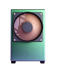 Fototapeta premium Colorful speaker with modern design and dynamic patterns for vibrant sound experiences
