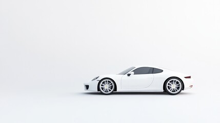 Fototapeta premium white sports car on white background