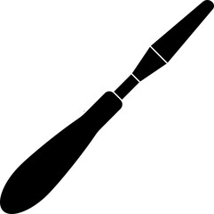 Mixing knife silhouette vector