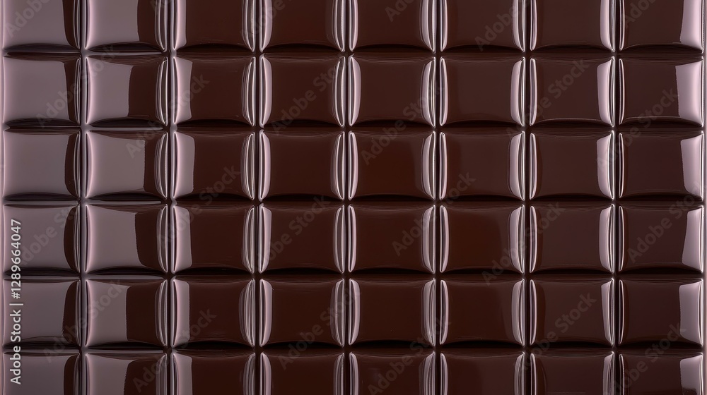 Poster elegant tile design with a rich dark chocolate 2d image on a clean background, adding luxury to any 