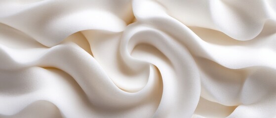 Elegant white satin fabric with soft folds