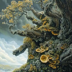 Lichens are made of fungus that are symbiotic.