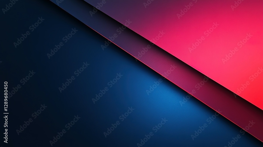 Poster diagonal layered design showcasing colors of the modern style