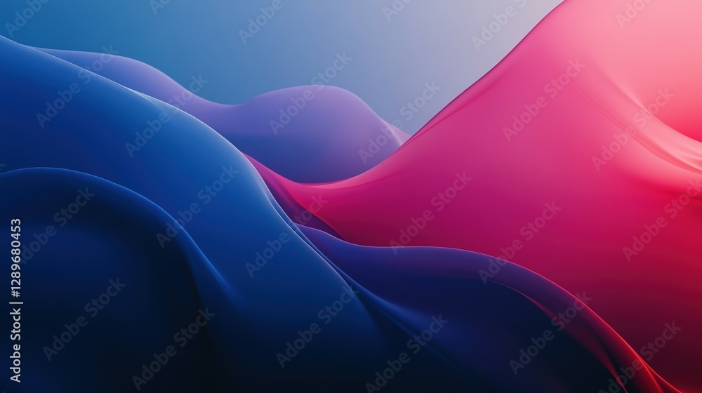 Poster abstract background illustrating smooth wavy lines and varying colors