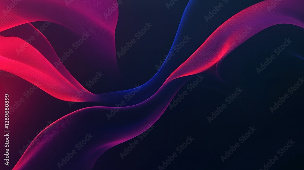 Poster a beautiful abstract composition displays colorful flowing waves of color