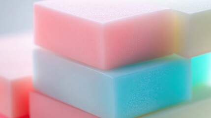 Obraz premium Stack of Pastel Colored Sponges