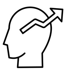 Mindset icon, Self Development, productivity