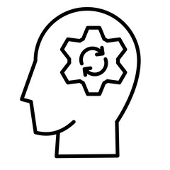 Mindset icon, Self Development, productivity