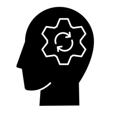 Mindset icon, Self Development, productivity