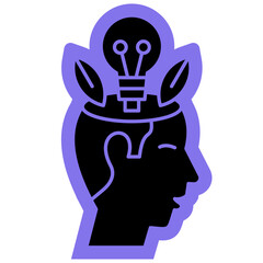 Mindset icon, Self Development, productivity