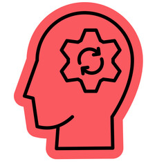 Mindset icon, Self Development, productivity