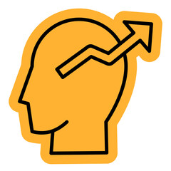 Mindset icon, Self Development, productivity