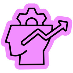 Mindset icon, Self Development, productivity