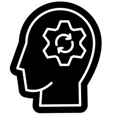 Mindset icon, Self Development, productivity