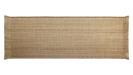 Woven Bamboo Texture Rug Mockup, Rectangular design, Ideal for interior decor presentations, Transparent background for versatile use