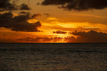 sunset over the ocean