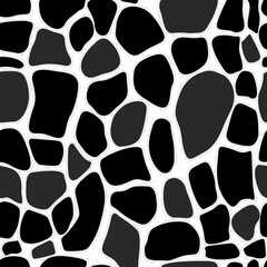 Giraffe seamless leather template printable design. Realistic wild animals skins art background. Vector illustration
