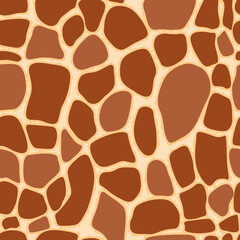Giraffe seamless leather template printable design. Realistic wild animals skins art background. Vector illustration