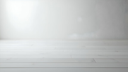 Fototapeta premium White Wooden Floor and Wall Background