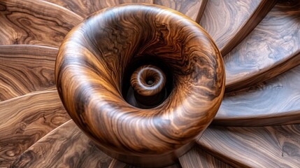 Spiral Wooden Staircase Centerpiece
