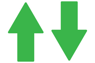 Arrow icons set. Arrow collection. arrow symbol. up arrow. Rounded mini arrows, up-down icon. Directional arrow icons. Cryptocurrency, stock and forex investment trading analysis symbol.