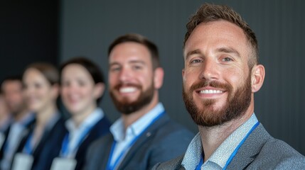Business Conference Attendees Smiling