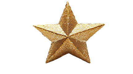 Fototapeta premium golden star christmas decoration isolated on white background , transparent png