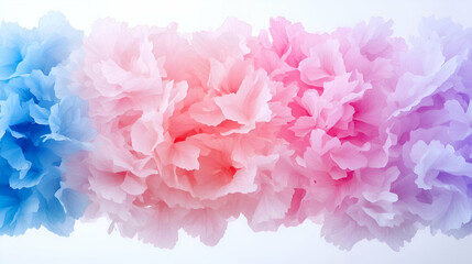 Pastel Paper Flowers Gradient Background