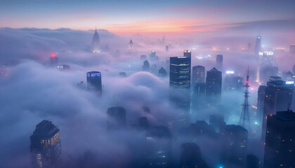 fog over the city