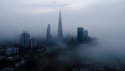 fog over the city
