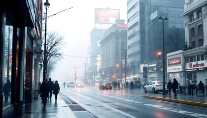 traffic in the fog city