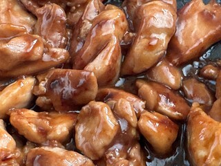 Cooked teriyaki chicken