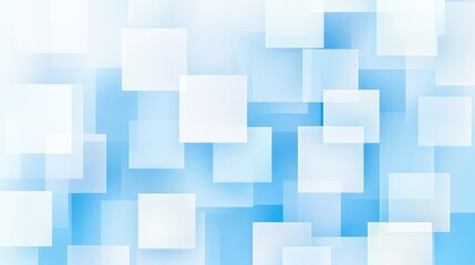 High-Tech Blue Background with Geometric Squares and Rectangles in a Minimalist Design
