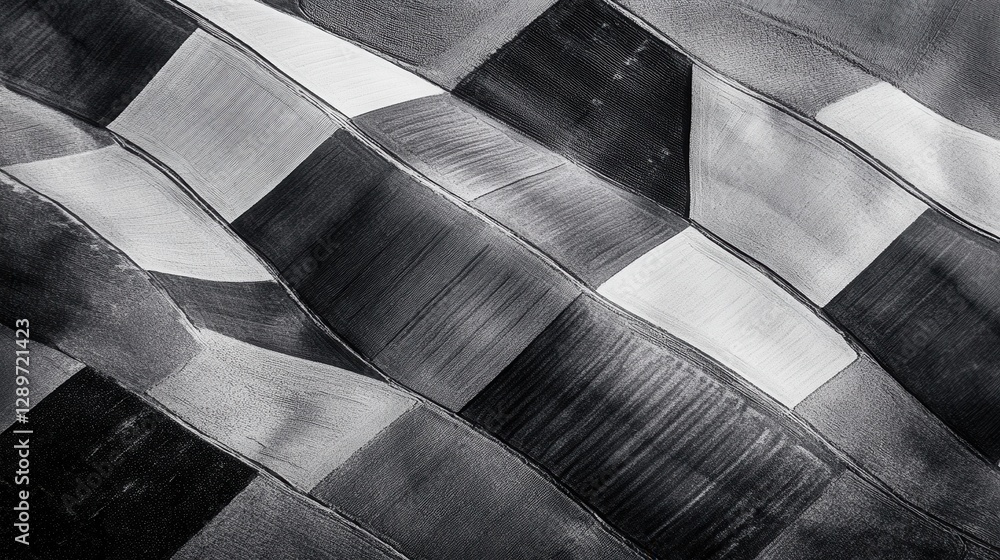 Poster abstract monochrome pattern with textures and shapes in grayscale tones, illustrating modern artisti