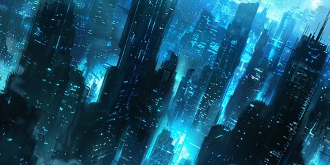 abstract blue background with bubbles