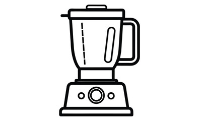 Electric mixer silhouette, kitchen appliance icon, stand mixer vector