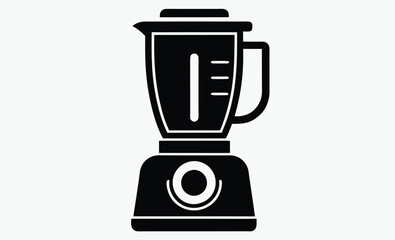 Electric mixer silhouette, kitchen appliance icon, stand mixer vector