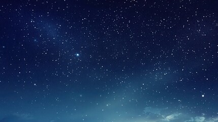 Obraz premium Stunning Night Sky Filled with Bright Stars and a Mysterious Milky Way Over a Calm Horizon