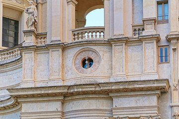Clock Dial Sant Agnese in Agone at Piazza Navona in Rome Italy