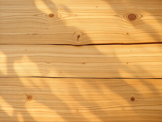 Fototapeta premium Wooden planks with soft shadows, showcasing natural patterns and details. Generative AI