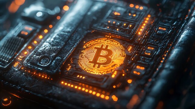 Cryptocurrency insights futuristic bitcoin visualization