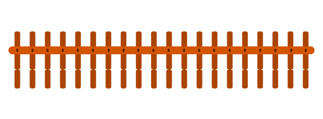 Collection of Vector Fence Illustrations in Various Designs and Colors