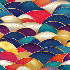 The seamless colorful pattern background	