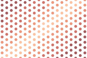 Soft brown and pink hexagonal dot pattern with a seamless geometric layout. Abstract decorative design concept