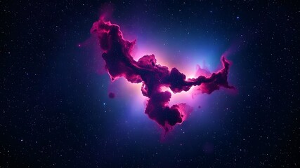 Obraz premium Vibrant Starry Symphony Cosmic Nebulae and Stars Illuminate the Celestial Landscape in Deep Space