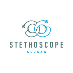 health care symbol design stethoscope logo illustration template creative medical