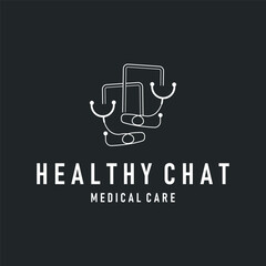 health care symbol design stethoscope logo illustration template creative medical