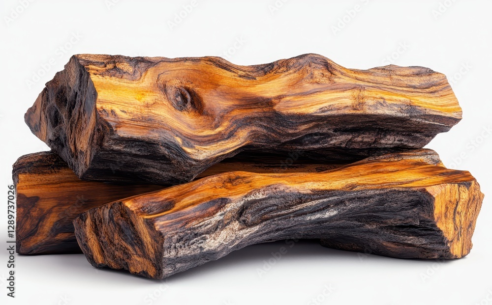 Poster natural wooden first plank collection of unique varied grain patterns displayed on a light backgroun